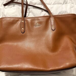 Coach Brown Leather Tote Bag